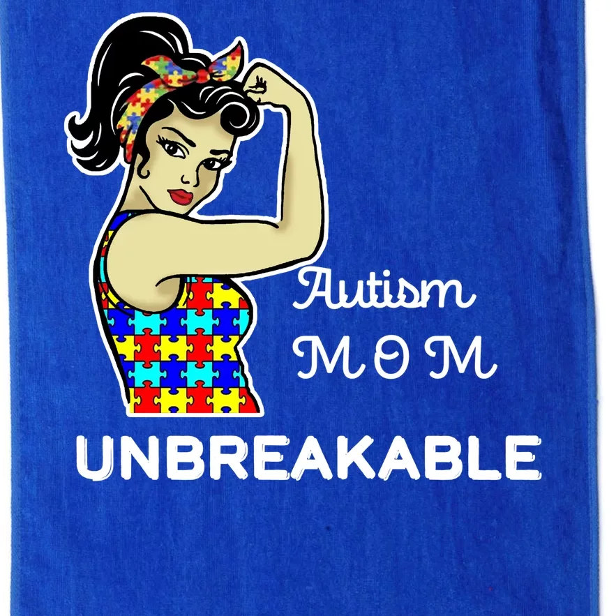 Autism Mom Unbreakable Puzzle Pieces Platinum Collection Golf Towel