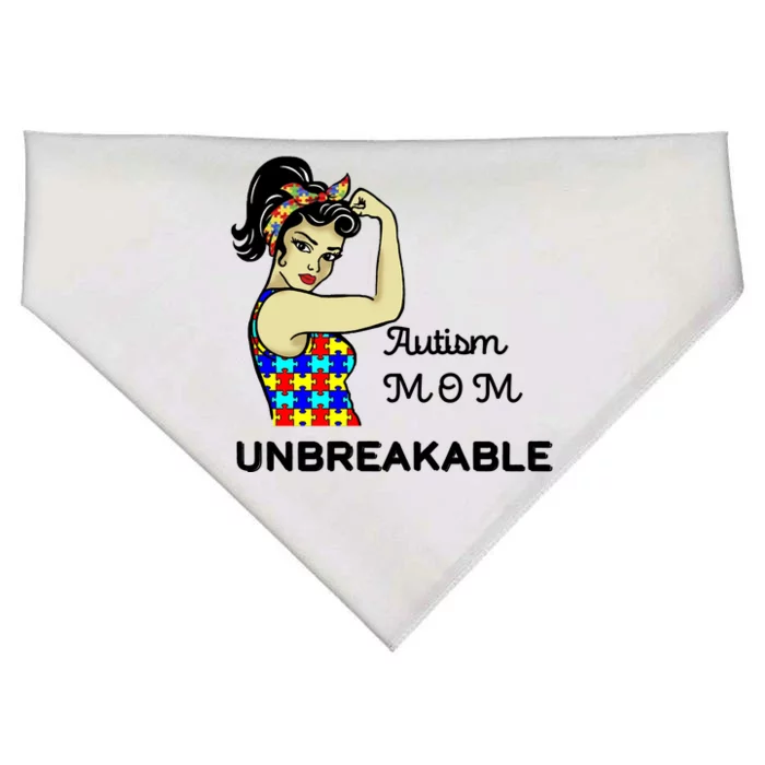 Autism Mom Unbreakable Puzzle Pieces USA-Made Doggie Bandana