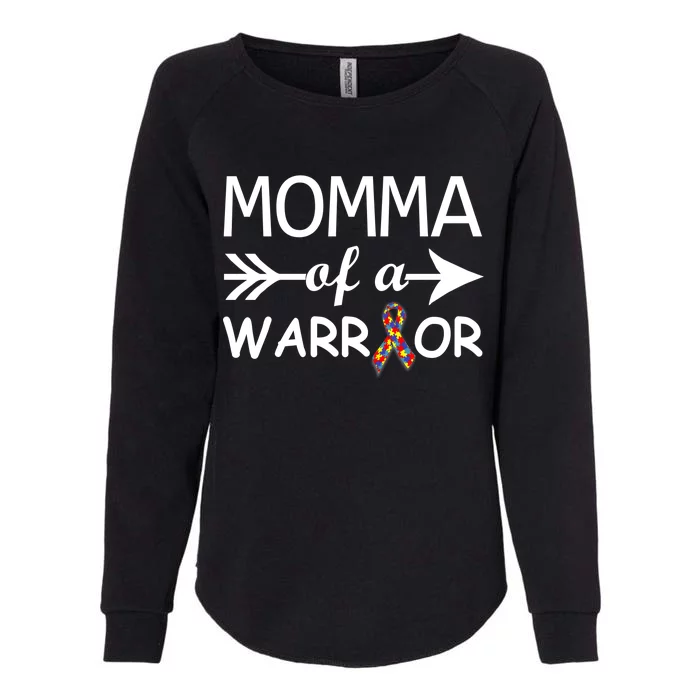 Autism Momma of a Warrior Womens California Wash Sweatshirt