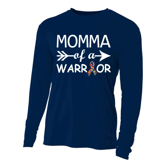 Autism Momma of a Warrior Cooling Performance Long Sleeve Crew