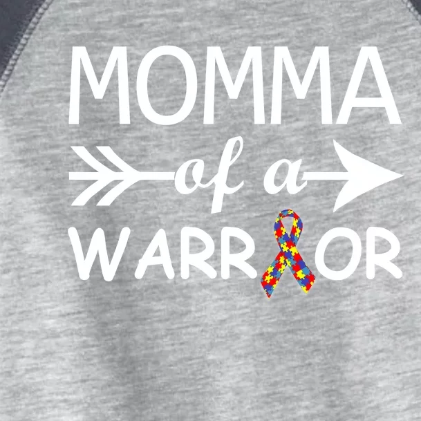 Autism Momma of a Warrior Toddler Fine Jersey T-Shirt