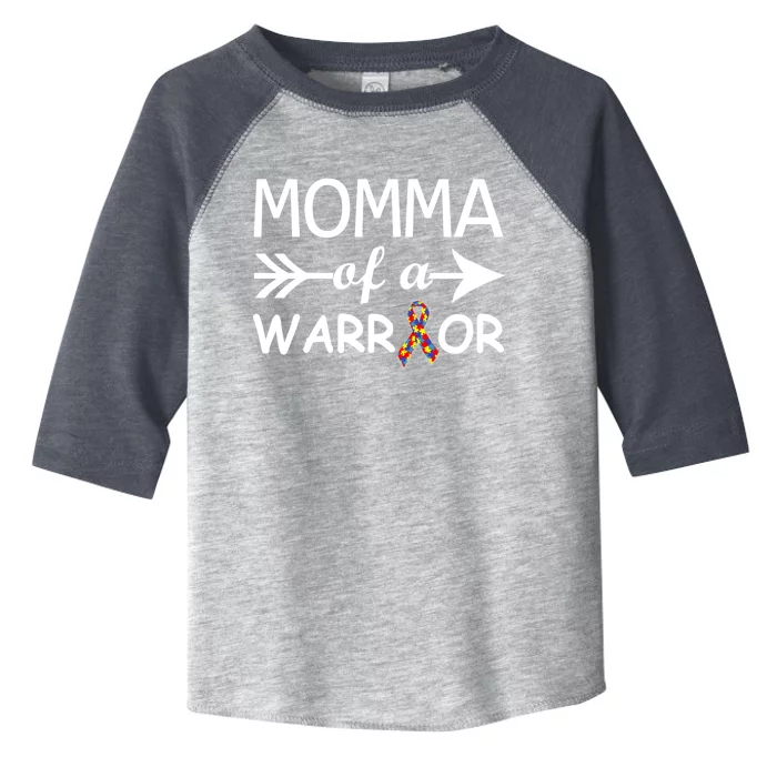 Autism Momma of a Warrior Toddler Fine Jersey T-Shirt