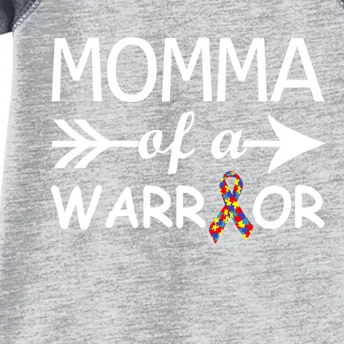 Autism Momma of a Warrior Infant Baby Jersey Bodysuit