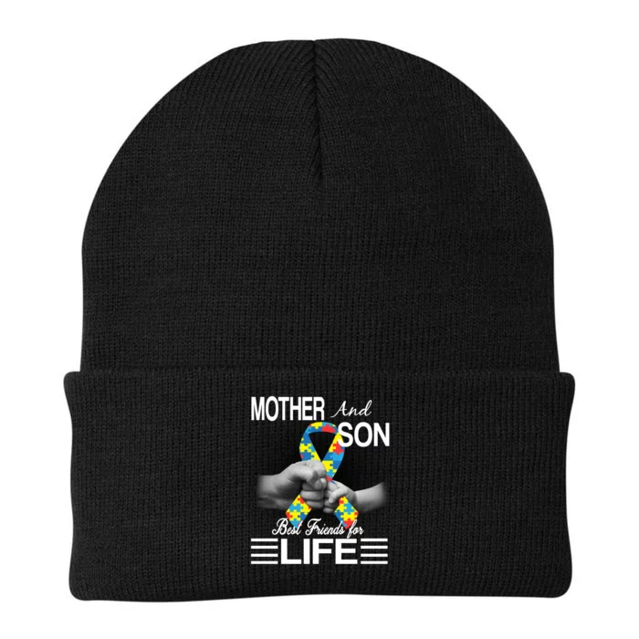 Autism Mother And Son Best Friends For Life Knit Cap Winter Beanie