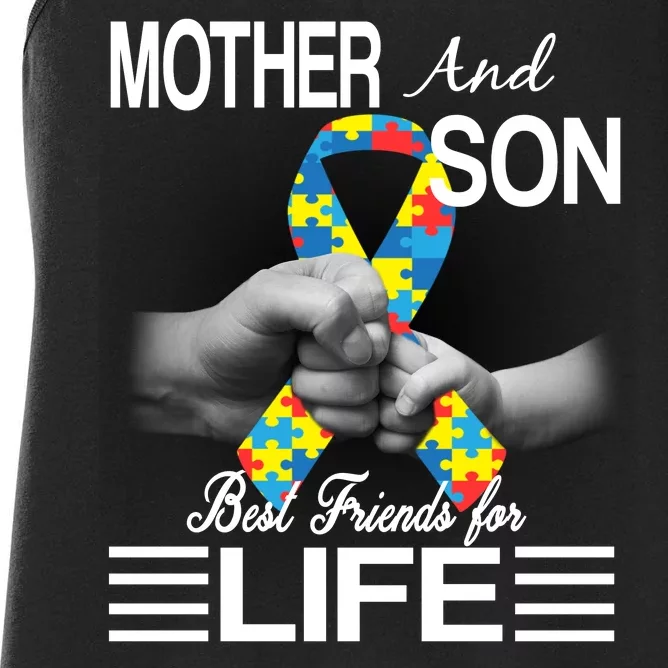 Autism Mother And Son Best Friends For Life Women's Racerback Tank