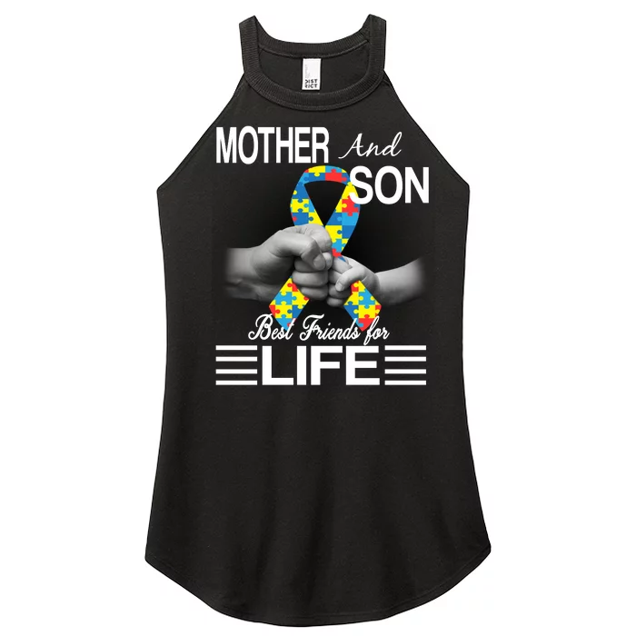 Autism Mother And Son Best Friends For Life Women’s Perfect Tri Rocker Tank