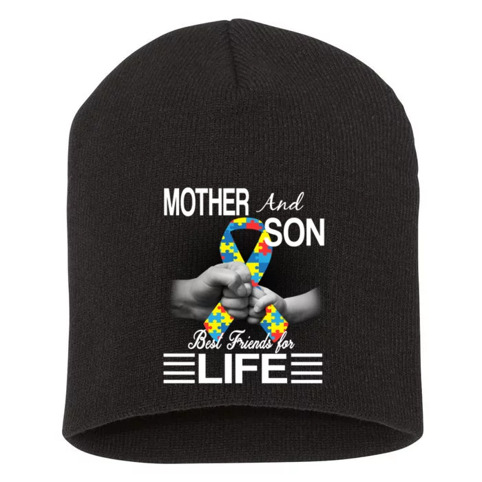 Autism Mother And Son Best Friends For Life Short Acrylic Beanie