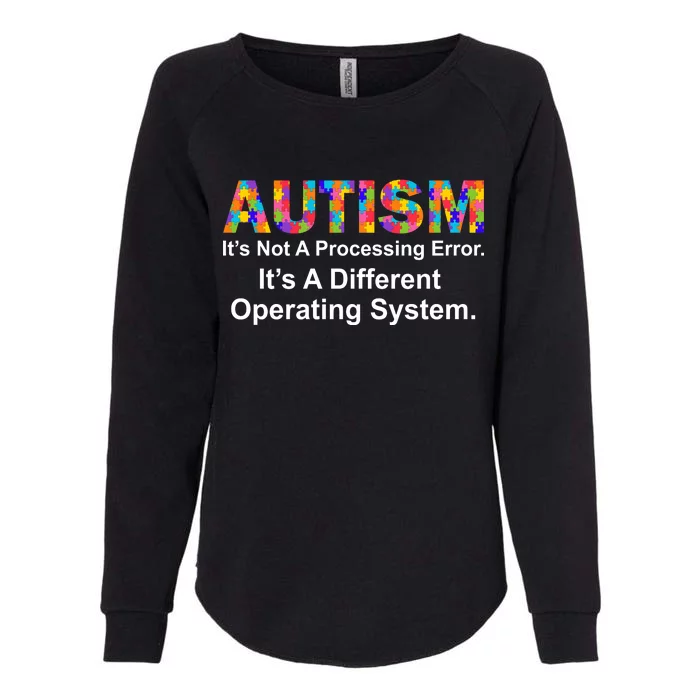 Autism Not A Processing Error It's Different Operating System Womens California Wash Sweatshirt