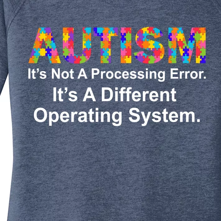 Autism Not A Processing Error It's Different Operating System Women's Perfect Tri Tunic Long Sleeve Shirt