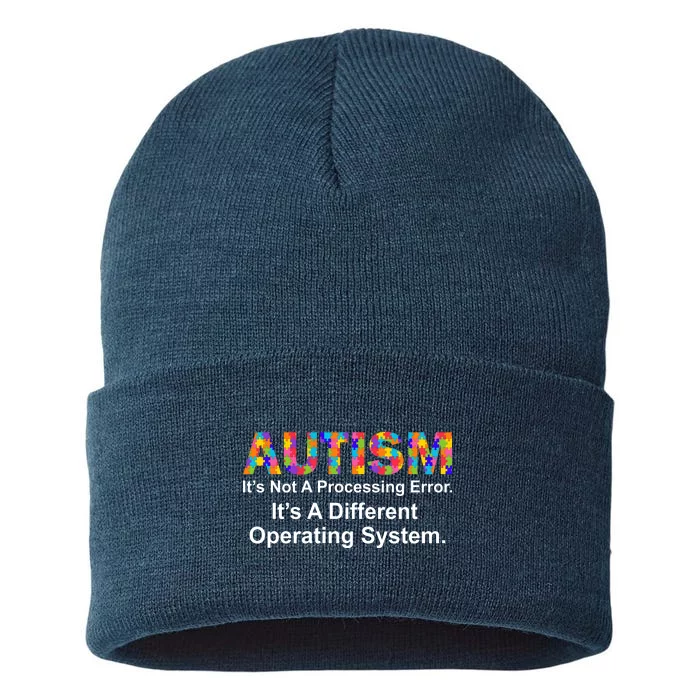 Autism Not A Processing Error It's Different Operating System Sustainable Knit Beanie