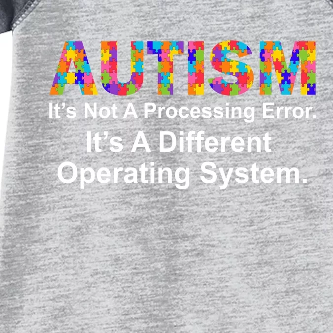 Autism Not A Processing Error It's Different Operating System Infant Baby Jersey Bodysuit