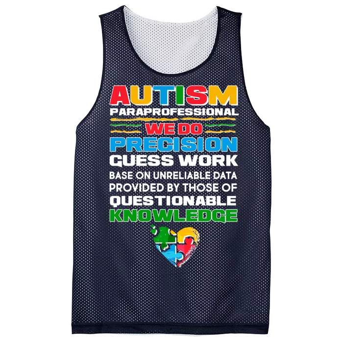 Autism Paraprofessional Mesh Reversible Basketball Jersey Tank