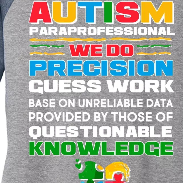 Autism Paraprofessional Women's Tri-Blend 3/4-Sleeve Raglan Shirt