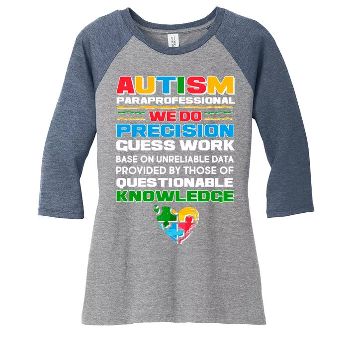 Autism Paraprofessional Women's Tri-Blend 3/4-Sleeve Raglan Shirt