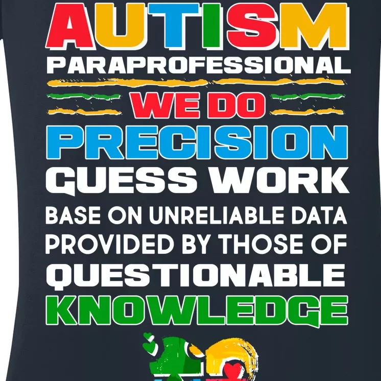 Autism Paraprofessional Women's V-Neck T-Shirt