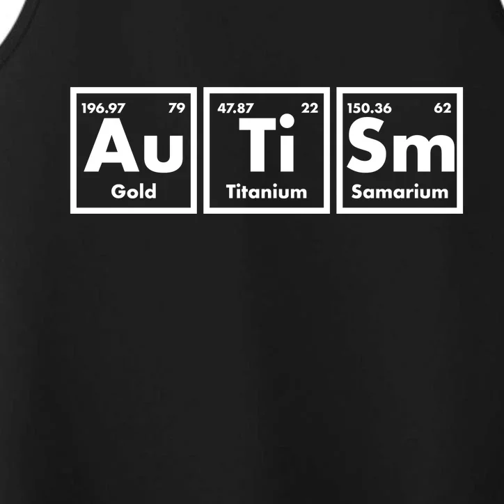 Autism Periodic Table Elements Performance Tank