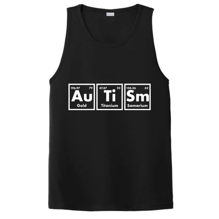 Autism Periodic Table Elements Performance Tank