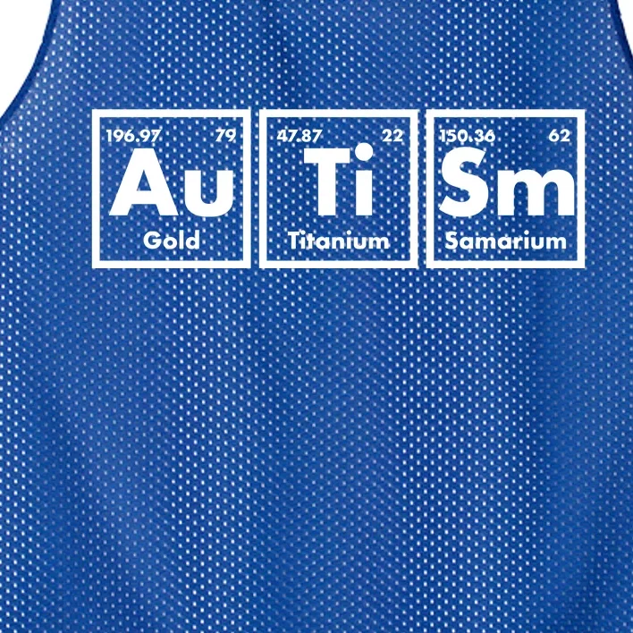 Autism Periodic Table Elements Mesh Reversible Basketball Jersey Tank