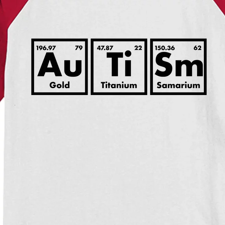 Autism Periodic Table Elements Kids Colorblock Raglan Jersey