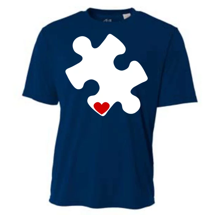 Autism Puzzle Heart Piece Cooling Performance Crew T-Shirt