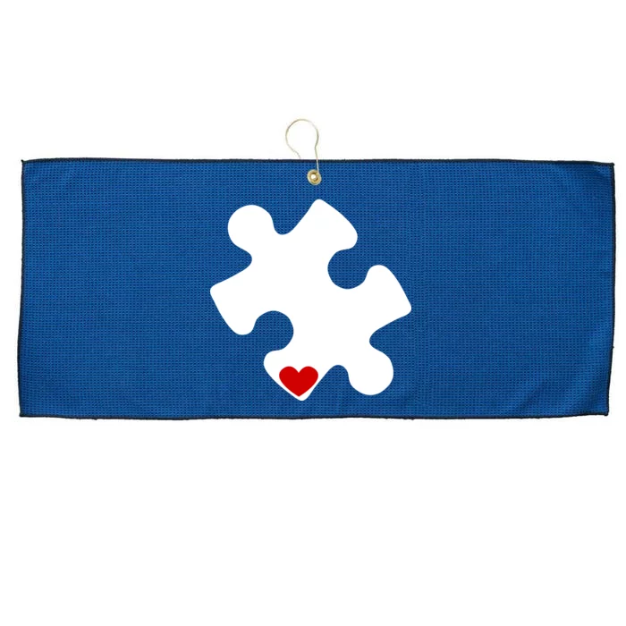 Autism Puzzle Heart Piece Large Microfiber Waffle Golf Towel