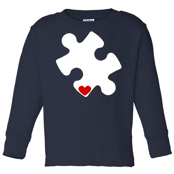 Autism Puzzle Heart Piece Toddler Long Sleeve Shirt