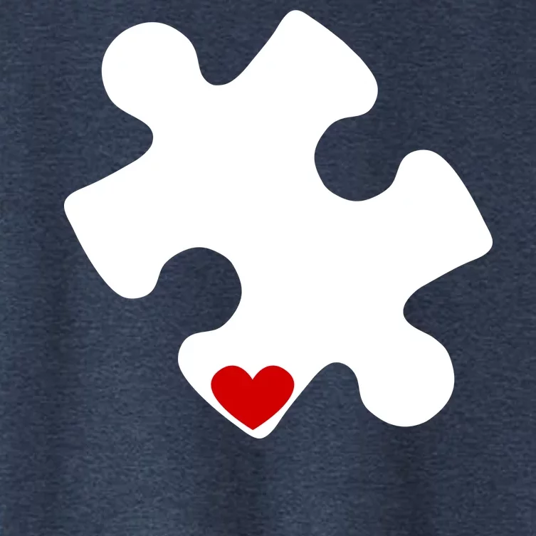 Autism Puzzle Heart Piece Women's Crop Top Tee