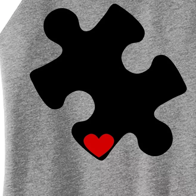 Autism Puzzle Heart Piece Women’s Perfect Tri Rocker Tank