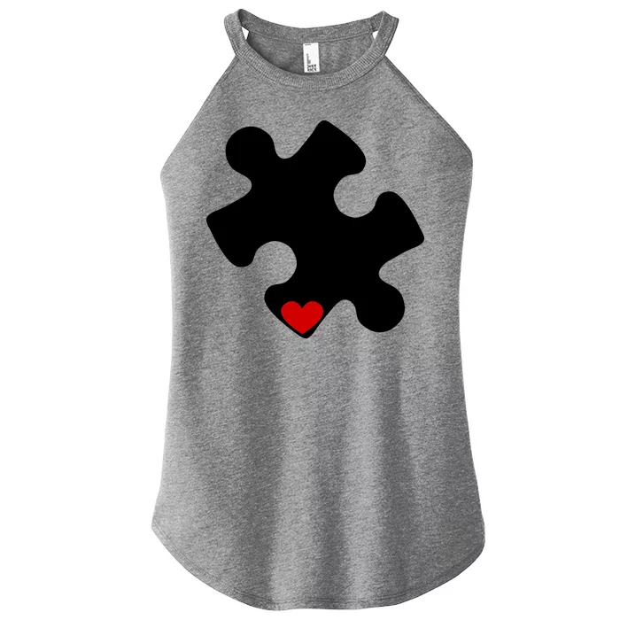 Autism Puzzle Heart Piece Women’s Perfect Tri Rocker Tank