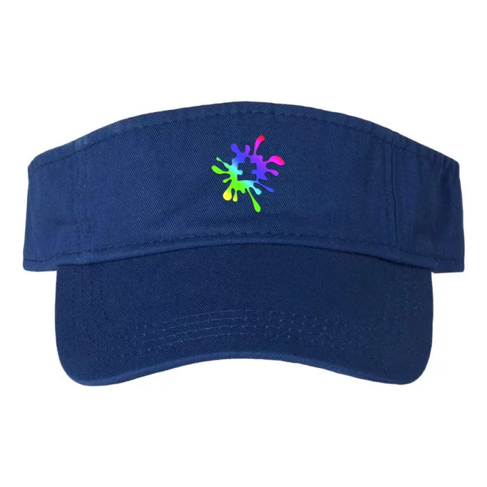 Autism Rainbow Puzzle Splatter Valucap Bio-Washed Visor