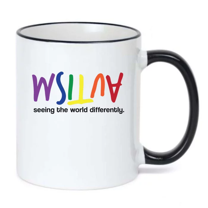 Autism Seeing The World Differently Black Color Changing Mug