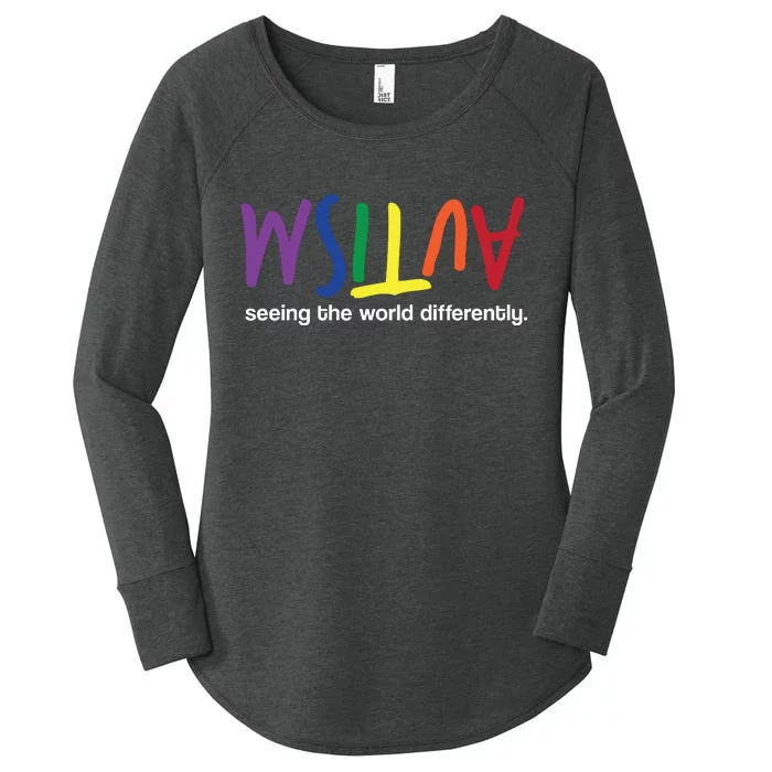 Autism Seeing The World Differently Women's Perfect Tri Tunic Long Sleeve Shirt