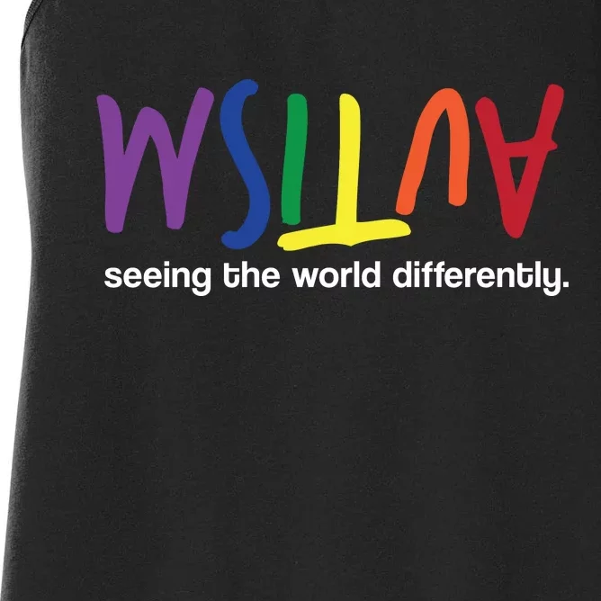 Autism Seeing The World Differently Women's Racerback Tank