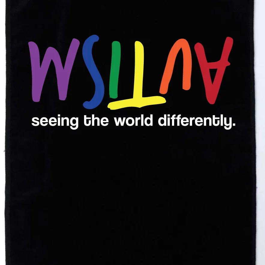 Autism Seeing The World Differently Platinum Collection Golf Towel