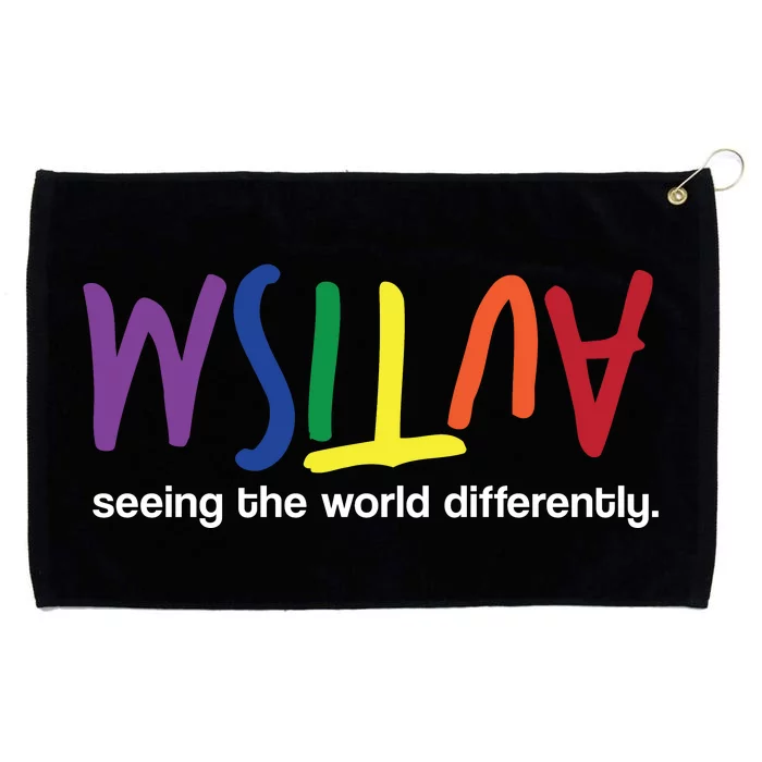 Autism Seeing The World Differently Grommeted Golf Towel