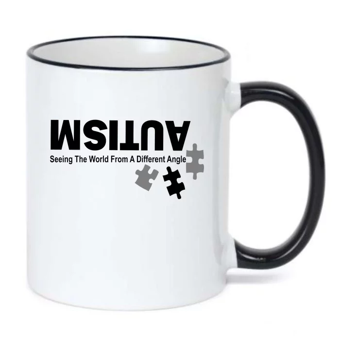 Autism Seeing The World From A Different Angle Black Color Changing Mug