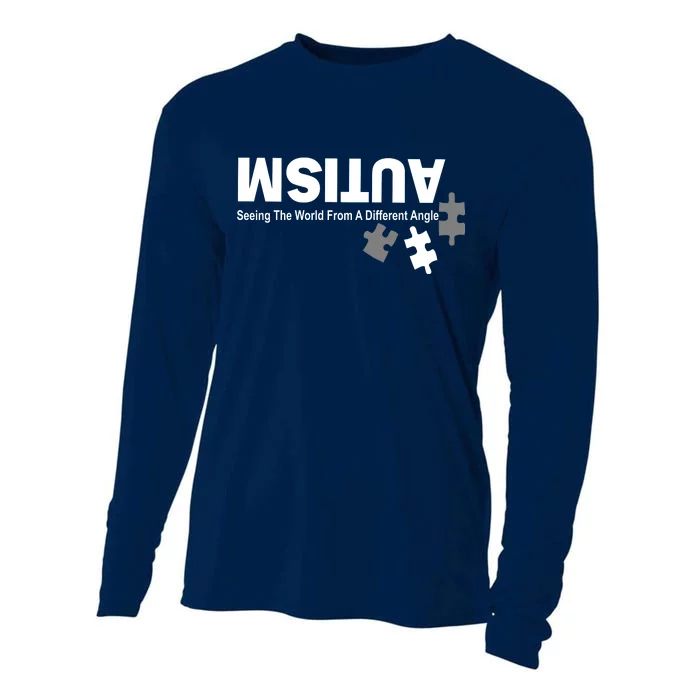 Autism Seeing The World From A Different Angle Cooling Performance Long Sleeve Crew