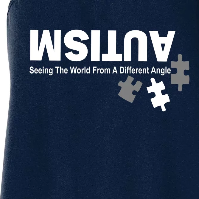 Autism Seeing The World From A Different Angle Women's Racerback Tank