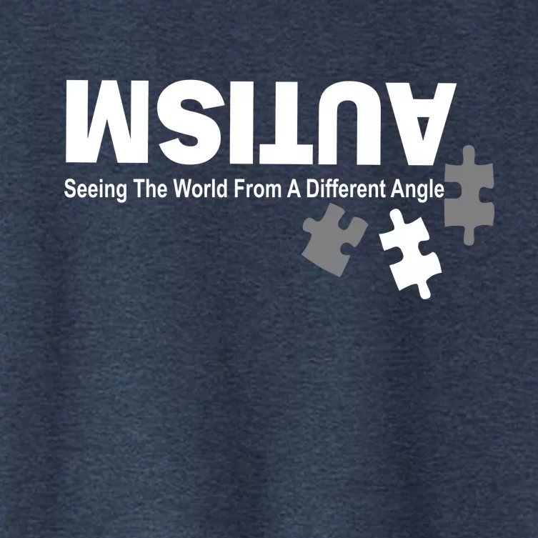 Autism Seeing The World From A Different Angle Women's Crop Top Tee