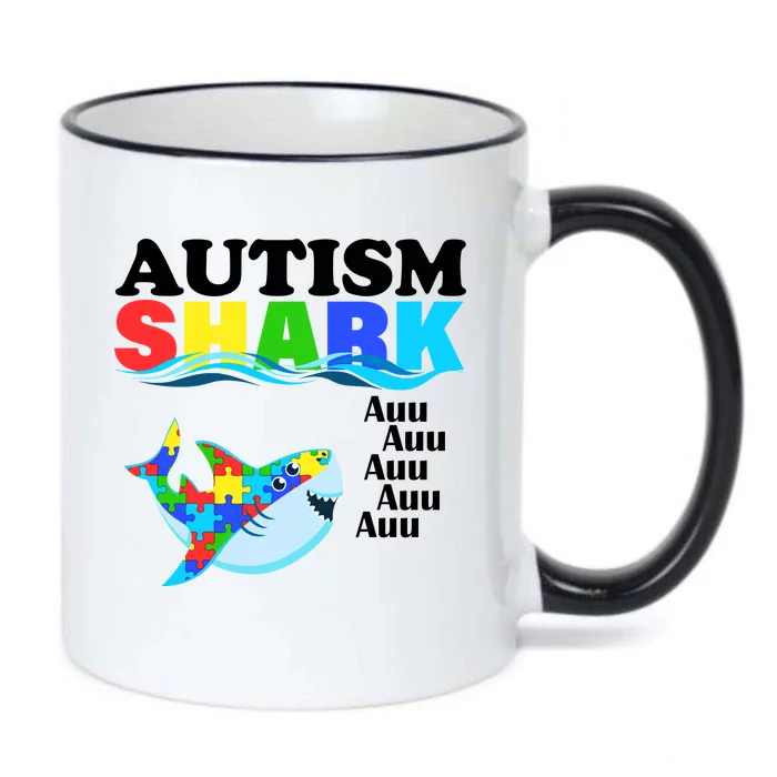 Autism Shark Black Color Changing Mug