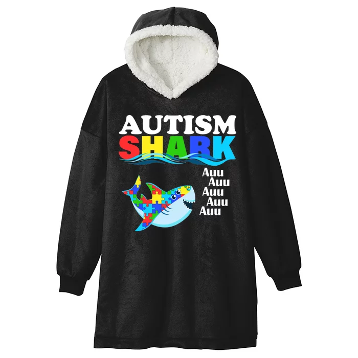 Autism Shark Hooded Wearable Blanket