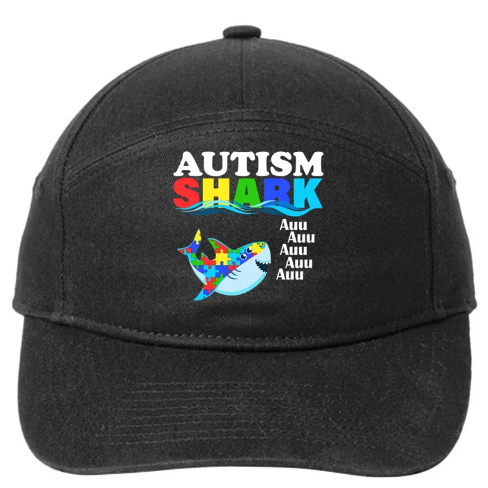 Autism Shark 7-Panel Snapback Hat