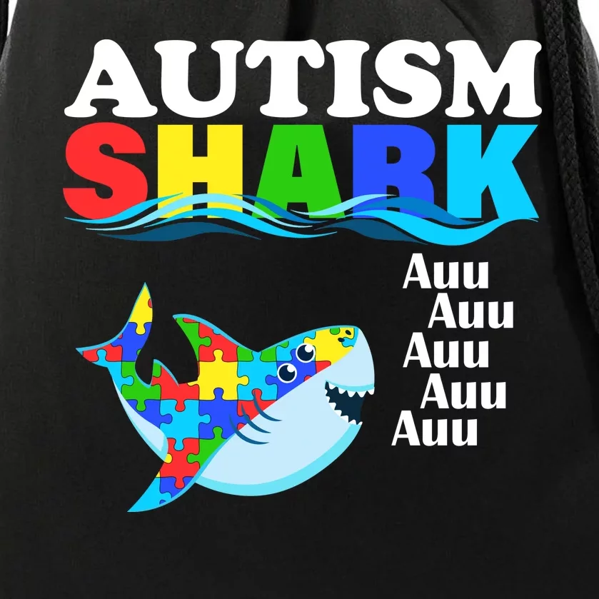 Autism Shark Drawstring Bag