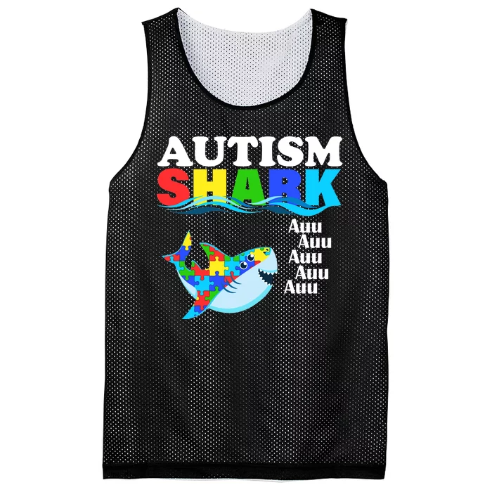 Autism Shark Mesh Reversible Basketball Jersey Tank