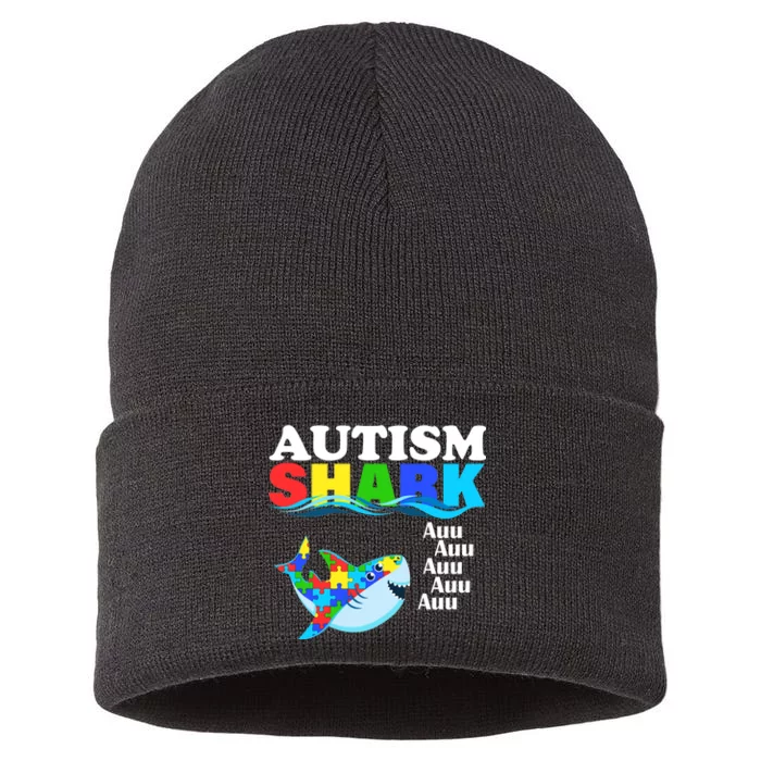 Autism Shark Sustainable Knit Beanie