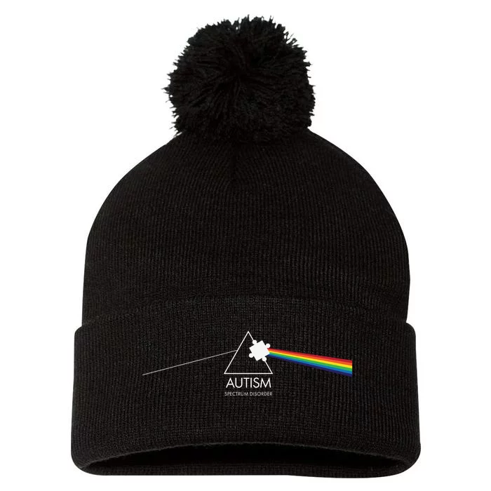 Autism Spectrum Disorder Prism Pom Pom 12in Knit Beanie