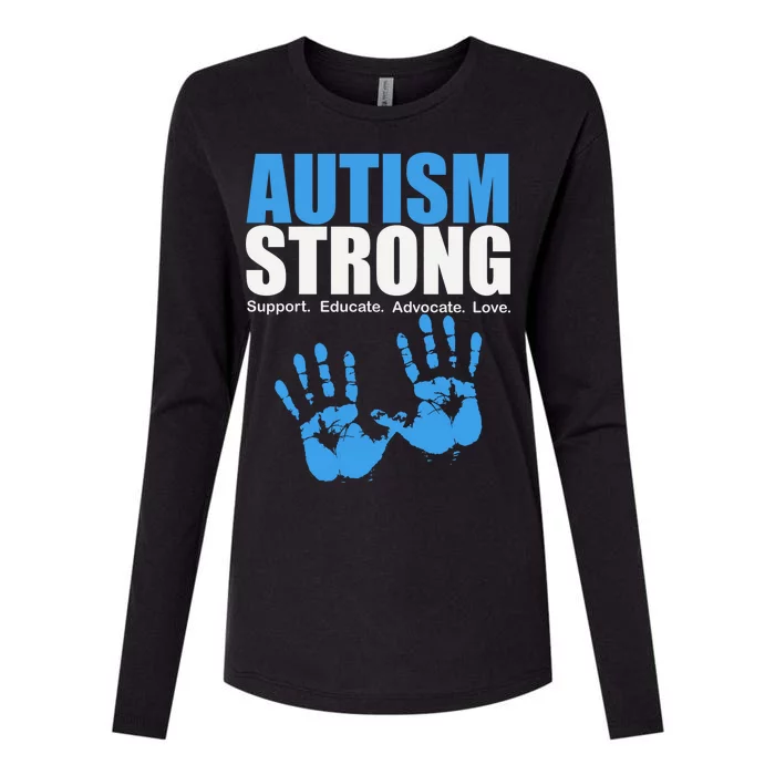 Autism Strong Womens Cotton Relaxed Long Sleeve T-Shirt