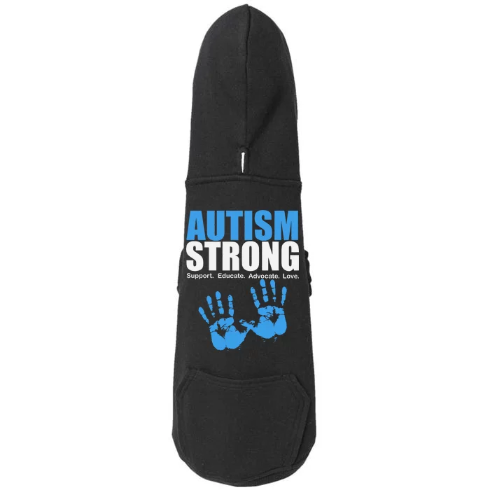 Autism Strong Doggie 3-End Fleece Hoodie