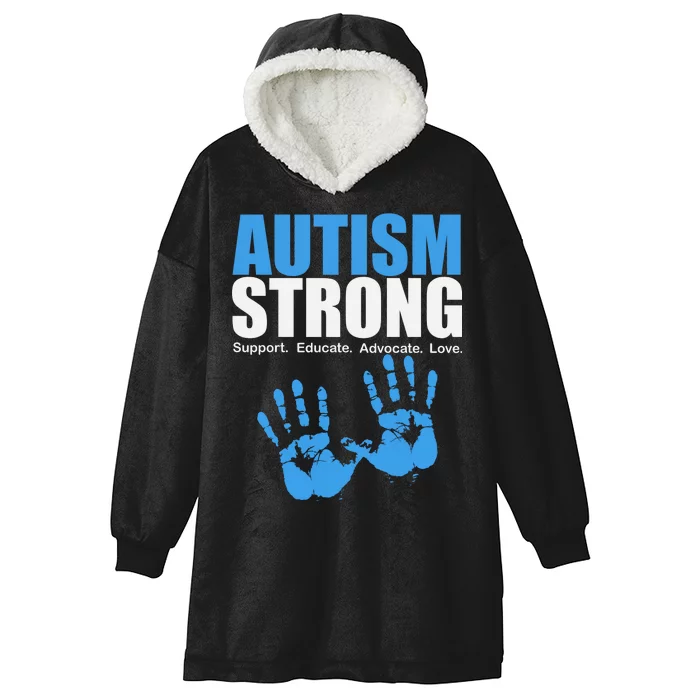 Autism Strong Hooded Wearable Blanket