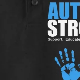 Autism Strong Dry Zone Grid Performance Polo